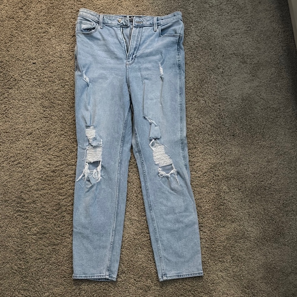 Light Blue Distressed Women's Jeans